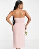 TFNC Petite TFNC Petite Bridesmaid Noee bandeau wrap dress in dusty pink-Orange - 2