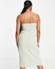 TFNC Petite TFNC Petite Bridesmaid Noee bandeau wrap dress in sage green - 2