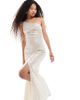 TFNC Petite TFNC Petite sequin one shoulder maxi dress in silver - 2