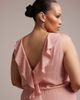 TFNC Plus TFNC Plus Bridesmaid chiffon v neck ruffle maxi dress in pink - 3