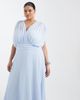 TFNC Plus TFNC Plus Bridesmaid pleated chiffon maxi dress in blue - 2