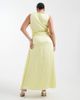 TFNC Plus TFNC Plus Bridesmaid satin cowl front and back maxi dress in butter lemon-Yellow - 3