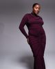 TFNC Plus TFNC Plus high neck embellished maxi dress in cherry-pink - 2