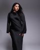 TFNC Plus TFNC Plus high neck long sleeve midi dress in black - 2