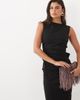 TFNC TFNC bengaline slash neck open back bow detail maxi dress in black - 2