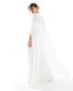 TFNC TFNC Bridal chiffon maxi cape in white - 2