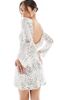 TFNC TFNC Bridal cowl back sequin mini dress in white - 1