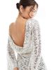 TFNC TFNC Bridal cowl back sequin mini dress in white - 2