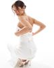 TFNC TFNC Bridal satin bandeau maxi dress with bow back detail in white - 1