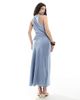 TFNC TFNC Bridesmaid cowl neck maxi dress in dusty blue-Brown - 3