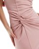 TFNC TFNC Bridesmaid fallen shoulder maxi dress with split in dusky pink - 4
