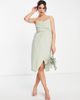 TFNC TFNC Bridesmaid Noee bandeau wrap dress in sage green - 1