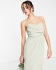 TFNC TFNC Bridesmaid Noee bandeau wrap dress in sage green - 4