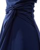 TFNC TFNC Bridesmaid one shoulder maxi dress with twist front and scarf detail in navy - 2