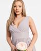 TFNC TFNC Bridesmaid top wrap chiffon dress in light gray-Grey - 3