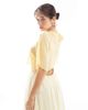 TFNC TFNC Bridesmaids chiffon mini cape in lemon-pink - 2