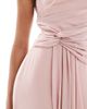 TFNC TFNC Bridesmaids one shoulder drape front maxi dress in mauve pink - 3