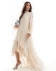 TFNC TFNC chiffon maxi dress with tiered hem in mink-Neutral - 1