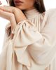 TFNC TFNC chiffon maxi dress with tiered hem in mink-Neutral - 4