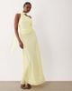 TFNC TFNC chiffon one shoulder scarf neck maxi dress in lemon-Yellow - 1