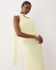 TFNC TFNC chiffon one shoulder scarf neck maxi dress in lemon-Yellow - 2