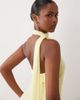 TFNC TFNC chiffon one shoulder scarf neck maxi dress in lemon-Yellow - 3