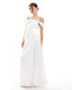 TFNC TFNC dropped shoulders satin corset maxi dress in white - 1