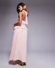 TFNC TFNC halter neck chiffon maxi dress with ruffle detail and slit in soft pink - 3