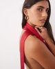 TFNC TFNC hammered satin cowl neck scarf detail maxi dress in red - 2