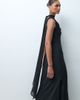 TFNC TFNC high neck chiffon scarf detail maxi dress in black - 2