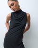 TFNC TFNC high neck chiffon scarf detail maxi dress in black - 3
