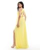 TFNC TFNC high neck maxi dress with cut out detail in yellow - 2