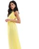 TFNC TFNC high neck maxi dress with cut out detail in yellow - 4