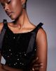 TFNC TFNC premium mini dress with v-back and shoulder bows in black sequin - 4