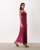 TFNC TFNC satin bust chiffon scarf detail maxi dress in raspberry-pink - 1