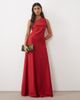 TFNC TFNC satin one shoulder maxi dress in red - 1