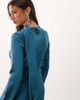 TFNC TFNC satin scarf detail bias maxi dress in blue - 2