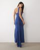 TFNC TFNC slinky one shoulder scarf detail cami strap maxi dress in blue - 4