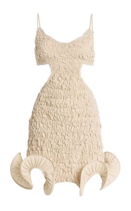 TG Botanical TG Botanical Exclusive Dina Shirred LinenBlend Mini Dress OffWhite S