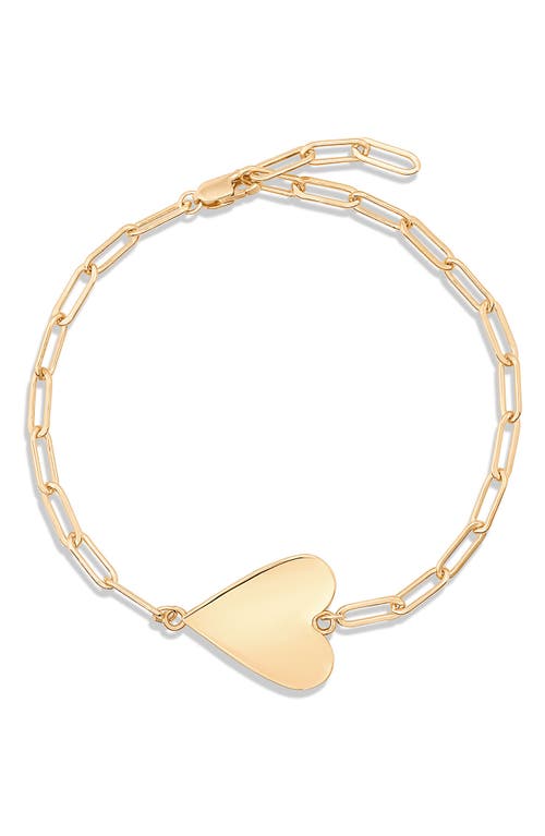 THATCH THATCH Amaya Heart Charm Chain Link Bracelet