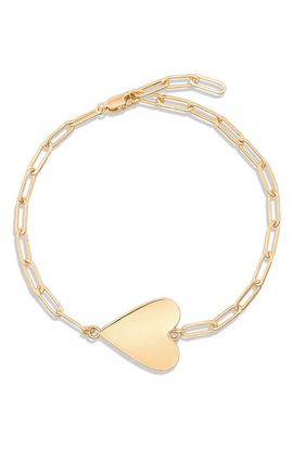 THATCH THATCH Amaya Heart Charm Chain Link Bracelet