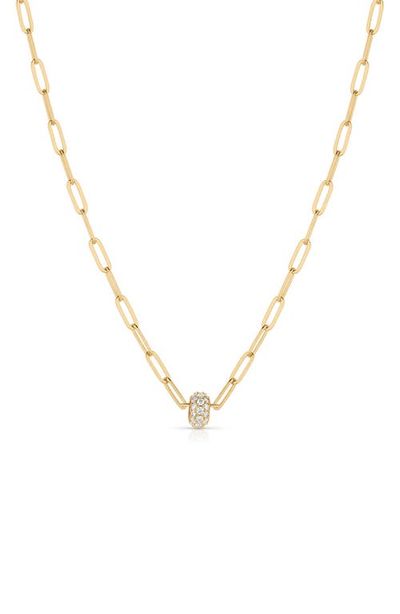 THATCH THATCH Astra Pave Paperclip Necklace