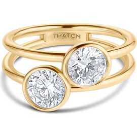 THATCH THATCH Dottie 14k Gold Plated Cubic Zirconia Ring 