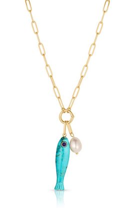 THATCH THATCH Fortuna Colette Mother of Pearl & Howlite Pendant Necklace 