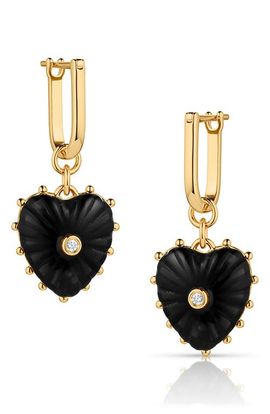 THATCH THATCH Isabel Amazonite Heart Drop Earrings