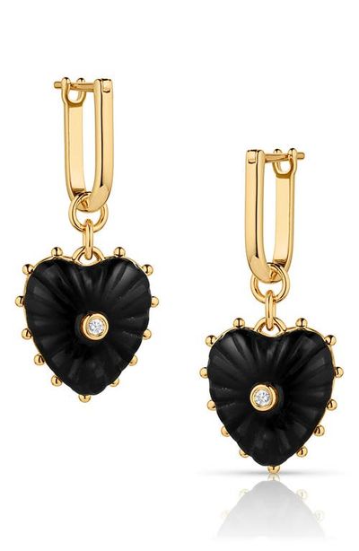THATCH THATCH Isabel Amazonite Heart Drop Earrings