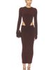 The Andamane The Andamane Heloise Cut Out Midi Dress - 1