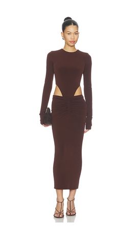 The Andamane The Andamane Heloise Cut Out Midi Dress