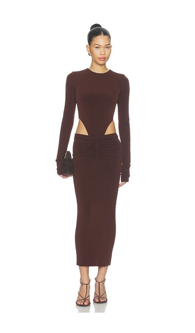 The Andamane The Andamane Heloise Cut Out Midi Dress