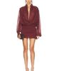 The Andamane The Andamane Rania Smocked Shirt Mini Dress - 1